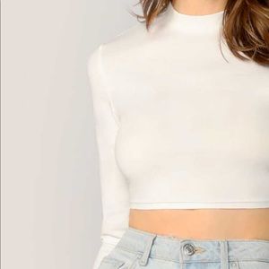 Princess Polly white mock neck top